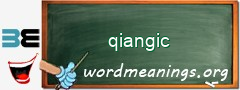 WordMeaning blackboard for qiangic